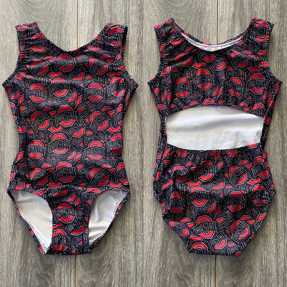 NEW Custom Ohio State OSU Gymnastics  Leotard - Multiple Sizes